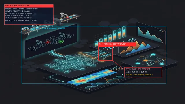Real-Time SWIR Computer Vision Foreign Object Detection on Food Processing Line