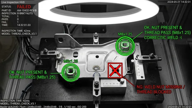 Automated Weld Nut & Fastener Inspection: Preventing Body-in-White Assembly Failures