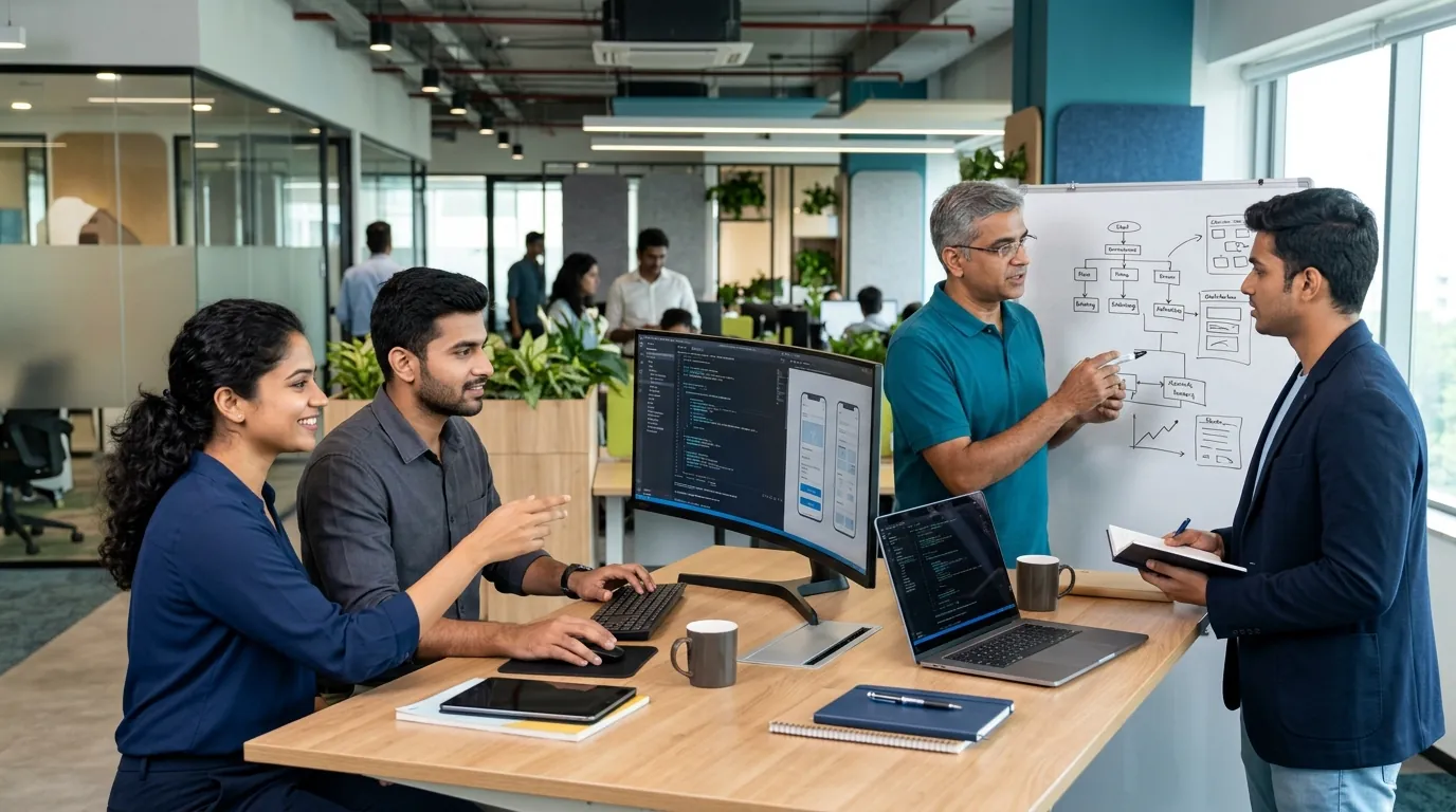 Dedicated development team in India collaborating