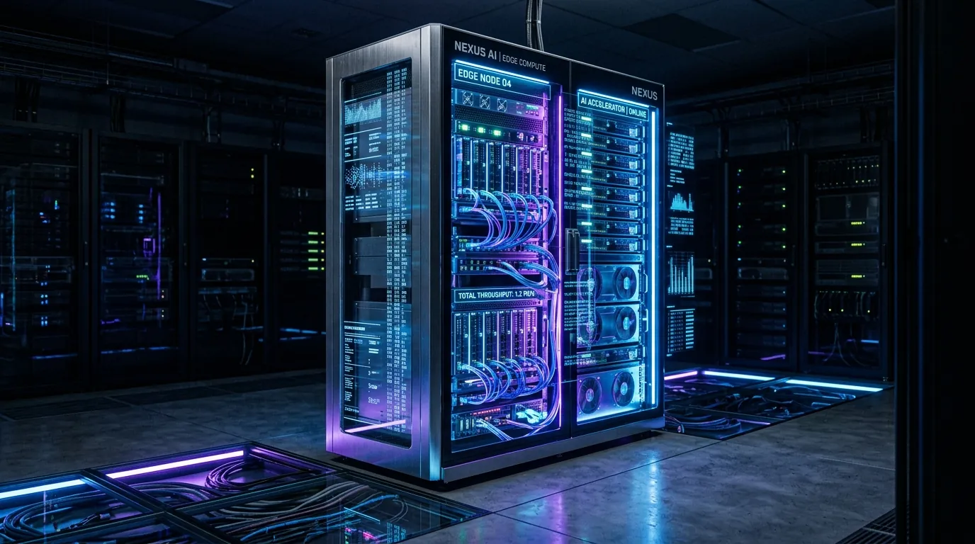 Edge AI hardware showing NVIDIA Jetson and specialized microcontrollers